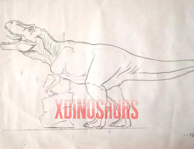 Dinosaur Car Production Drawing