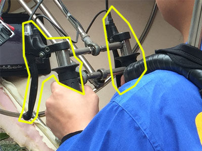 Operate Dino Suit: Press Handle