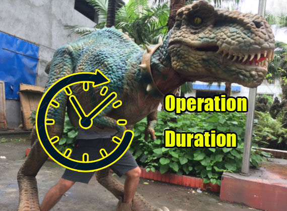 Dinosaur Costume Operation Duration