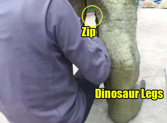 Wear Dinosaur Costume (Hidden Legs)