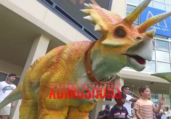 Cartoon Yellow Triceratops Costume