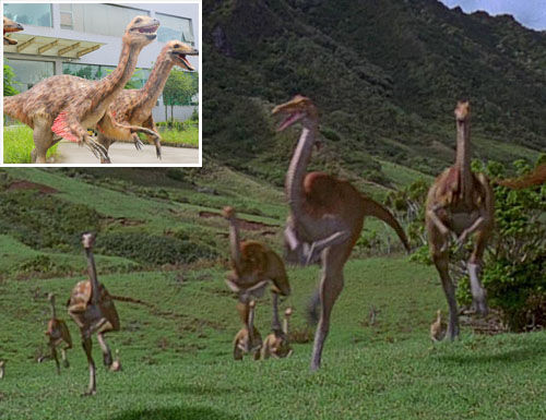 Gallimimus Replica at Factory