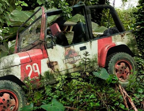 Broken Jurassic Park Car or Jeep